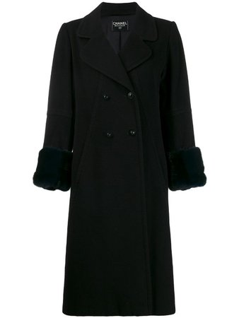 CHANEL PRE-OWNED 1990's cashmere midi coat