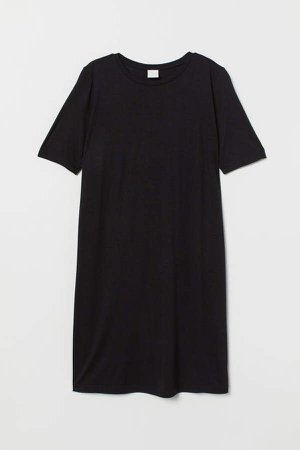Short T-shirt Dress - Black