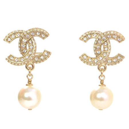chanel pearl drop earrings - Google Search