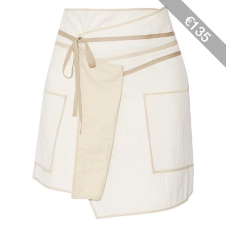 Isabel Marant Liam asymmetric wrap-effect cotton mini skirt