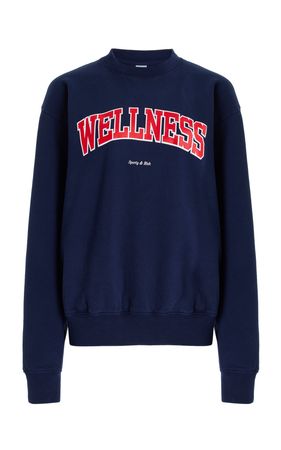 Wellness Ivy Cotton Sweatshirt By Sporty & Rich | Moda Operandi