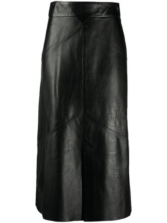 Isabel Marant midi leather skirt