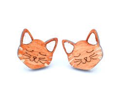 orange cat earrings - Google Search