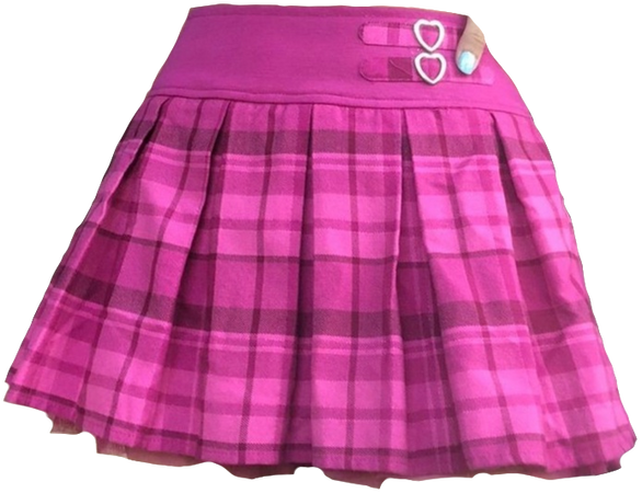 fuchsia pink plaid skirt