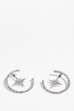 Star-t of Something Diamante Drop Earrings | Nasty Gal