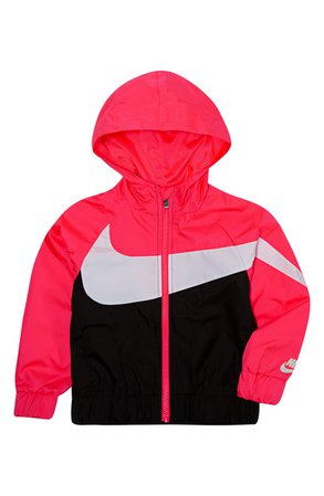 Nike Swoosh Windrunner Water Resistant Hooded Jacket (Toddler Girls, Little Girls & Big Girls) | Nordstrom