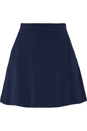 VINCE Pleated Crepe De Chine Mini Skirt