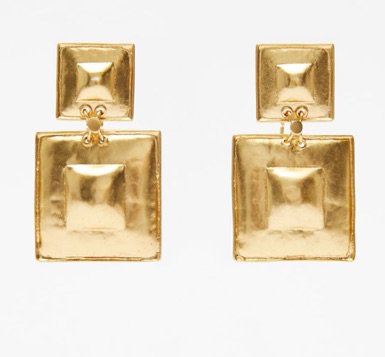 zara gold earrings