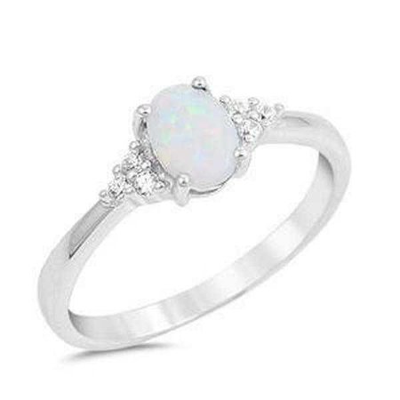 Rings | Shop Women's Silver Sterling Zircon Ring at Fashiontage | A-RC105705-WO-6
