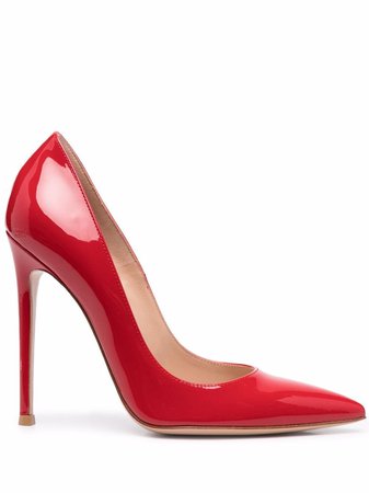 Gianvito Rossi shine-effect 115mm pointed-toe pumps
