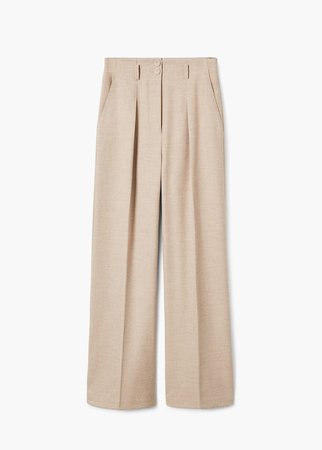Pleated suit trousers - Women | Mango