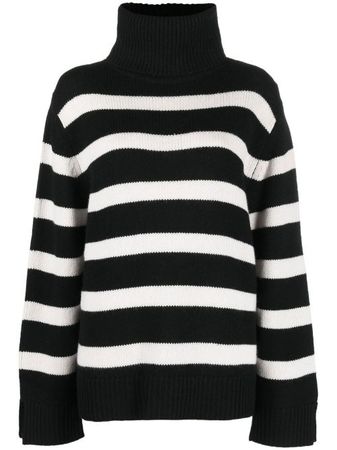 Allude Striped Roll Neck Sweater - Farfetch