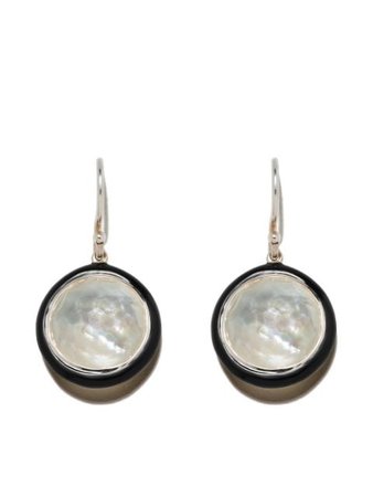 IPPOLITA Sterling Silver And Black Ceramic Lollipop® Carnevale Drop Earrings - Farfetch