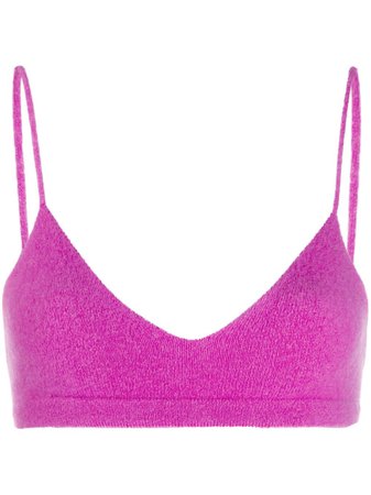 Laneus cashmere knit bralette top pink TPD1001 - Farfetch