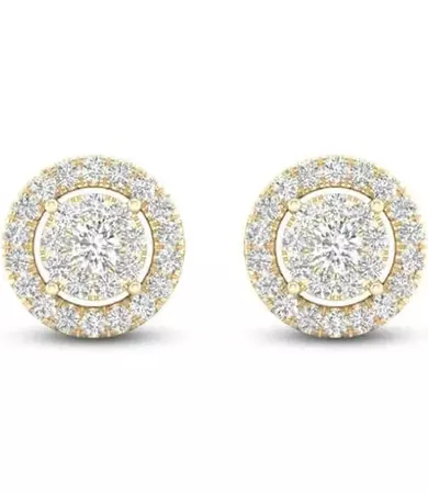 silver and gold diamond earrings - Google Search