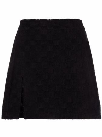 Shop AMBUSH monogram-debossed mini skirt with Express Delivery - FARFETCH