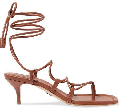 Wrap It Up Leather Sandals - Brown