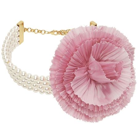 Blumarine Women's Pink and White Jewellery | Depop