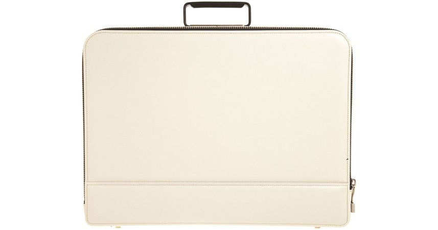 Valextra Large Premier Briefcase White