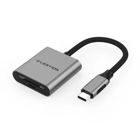 LENTION USB-C to SD/Micro SD Card Reader|Lention