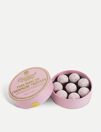 CHARBONNEL ET WALKER - Pink Marc de Champagne milk chocolate truffles 135g | Selfridges.com