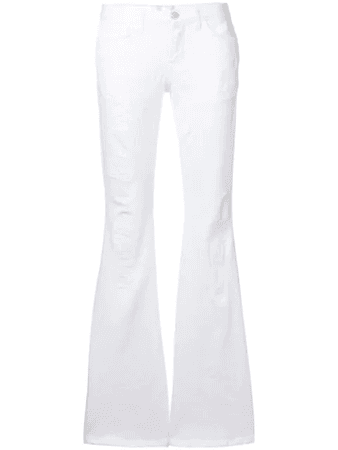 Faith Connexion Low-rise Flared Jeans In White | ModeSens