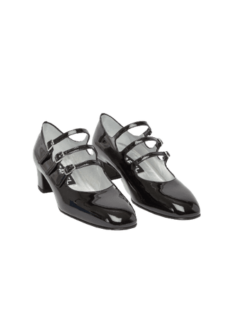 Carel - KINA Mary Janes in Black patent leather