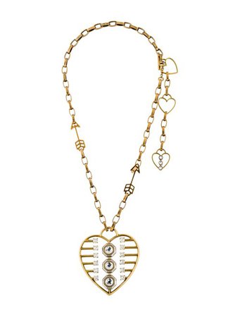 Lanvin Crystal Heart Pendant Necklace - Necklaces - LAN70284 | The RealReal