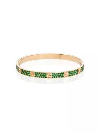 MAD Paris Customised cartier love 18kt gold emerald bracelet | the urge AU