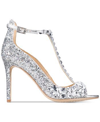 Jewel Badgley Mischka Conroy T-Strap Evening Sandals & Reviews - Evening & Wedding - Shoes - Macy's
