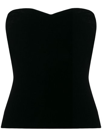 Black Yves Saint Laurent Pre-Owned 1970S Bustier Top | Farfetch.com