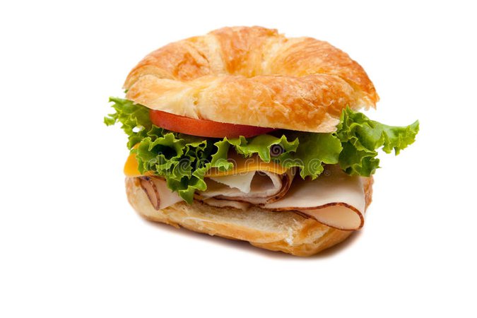 Turkey Sandwich On White Background Stock Photo - Image of oats, nutrition: 11622814