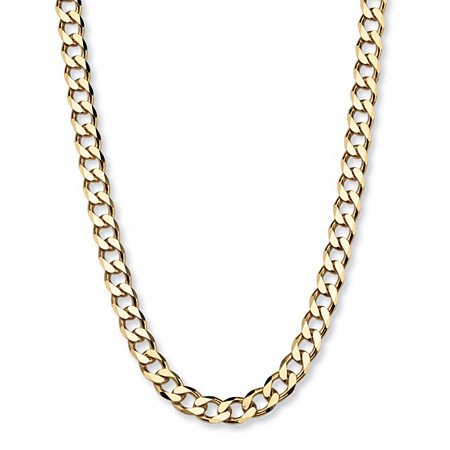 Curb-Link Chain in 18k Gold over Sterling Silver 22" (6mm) at PalmBeach Jewelry