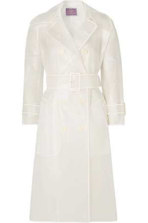 ALEXACHUNG | Belted rubberized PU trench coat | NET-A-PORTER.COM
