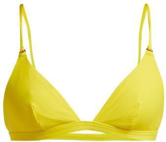 Bower - Tangiers Triangle Bikini Top - Womens - Yellow