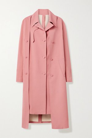 Rokh | Oversized layered crepe trench coat | NET-A-PORTER.COM