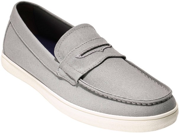 Cole Haan Men's Hyannis Penny Loafer II C25738 Ironstone Canvas - The Shoe Mart