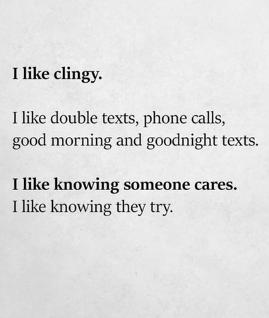 clingy ❤️