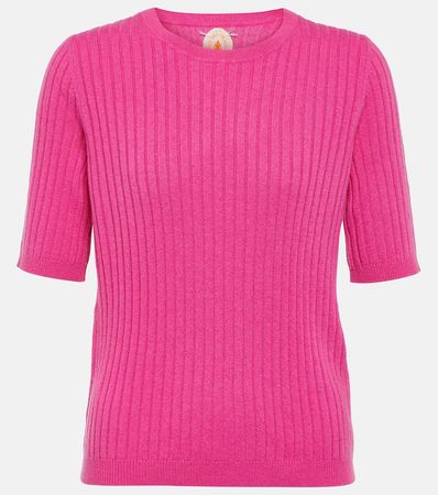 Ribbed Knit Cashmere Top in Pink - Jardin Des Orangers | Mytheresa