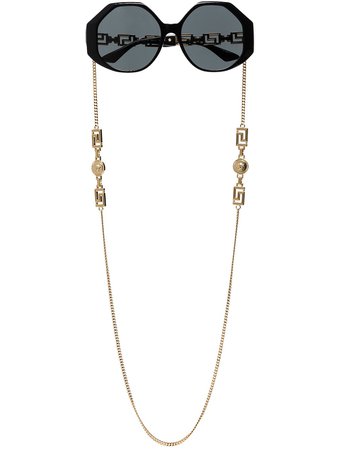 Versace Eyewear oversized hexagon-frame sunglasses - FARFETCH