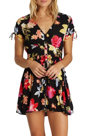 Billabong Twirl Twist Floral Print Minidress | Nordstrom