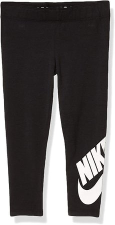 Amazon.com: NIKE Children's Apparel Girls' Toddler Sportswear Graphic Leggings, Black(26C723-023)/White, 4T: Clothing