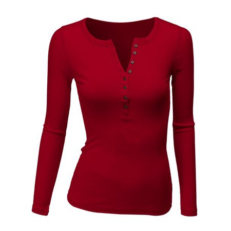 Thermal Henley Long Sleeve Top