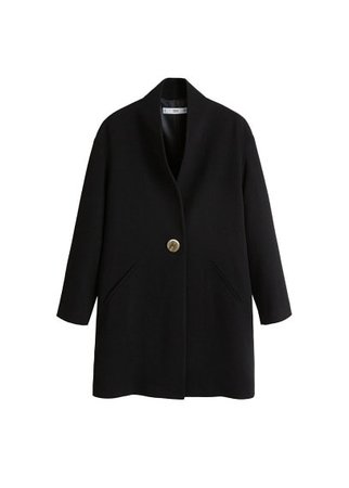 MANGO Button structured coat