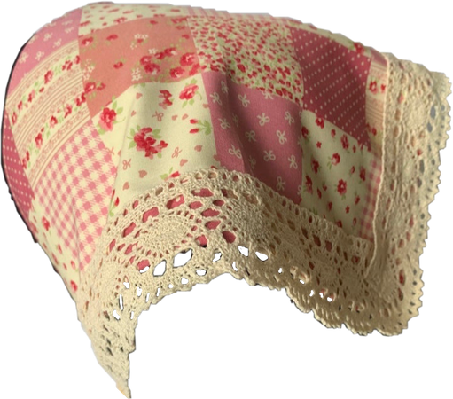 Pink Patchwork Triangle-Headscarf