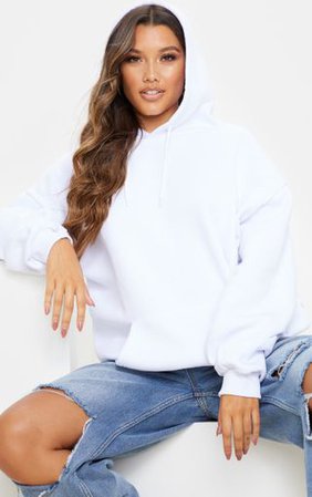 White Ultimate Oversized Hoodie. Tops | PrettyLittleThing