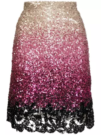 Ermanno Scervino Sequinned gradient-effect Mini Dress - Farfetch