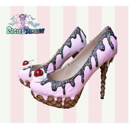 Custom Drippy Ice Cream Heels (Pastel Dreams)