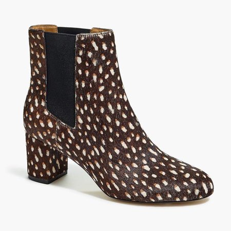 Calf hair heeled Chelsea boots