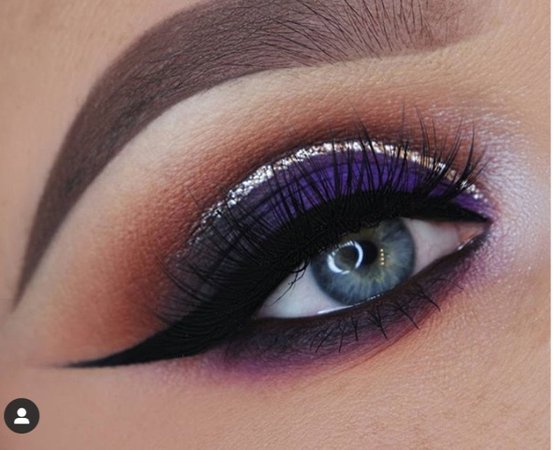 Purple/Silver Eye Makeup